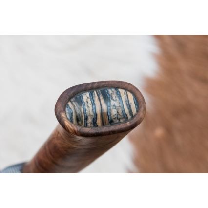Faca de Damasco exclusiva 14,4 cm árvore de castanheiro/dente de mamute