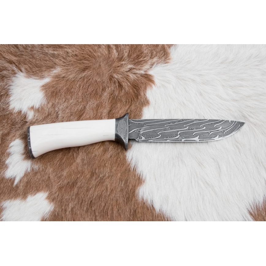 Faca de Damasco exclusiva 15 cm presa de mamute