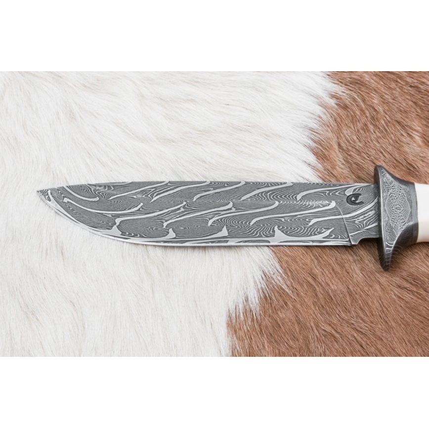 Faca de Damasco exclusiva 15 cm presa de mamute