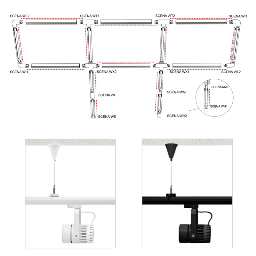 Faixa de conector SCENA WI branco