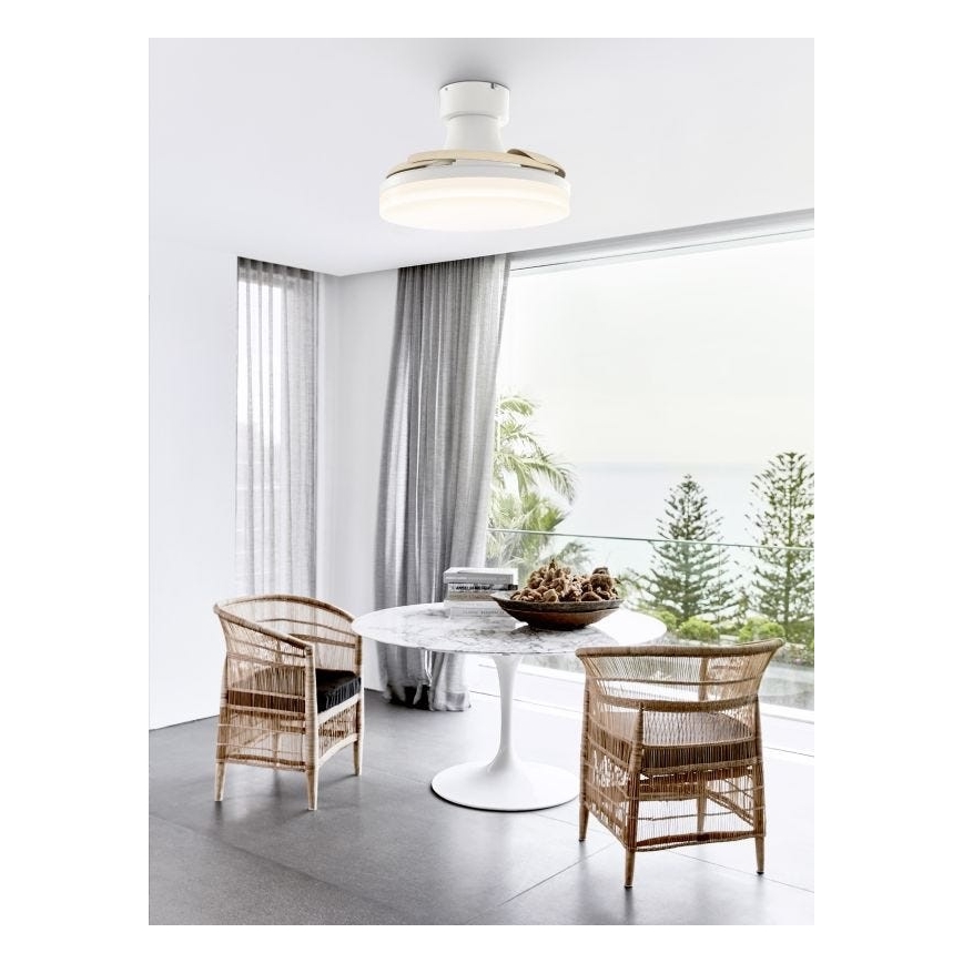 FANAWAY 210664 - Ventoinha de teto LED com regulação ORBIT LED/25W/230V bege/branco + controlo remoto