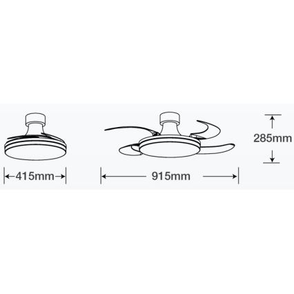 FANAWAY 210664 - Ventoinha de teto LED com regulação ORBIT LED/25W/230V bege/branco + controlo remoto