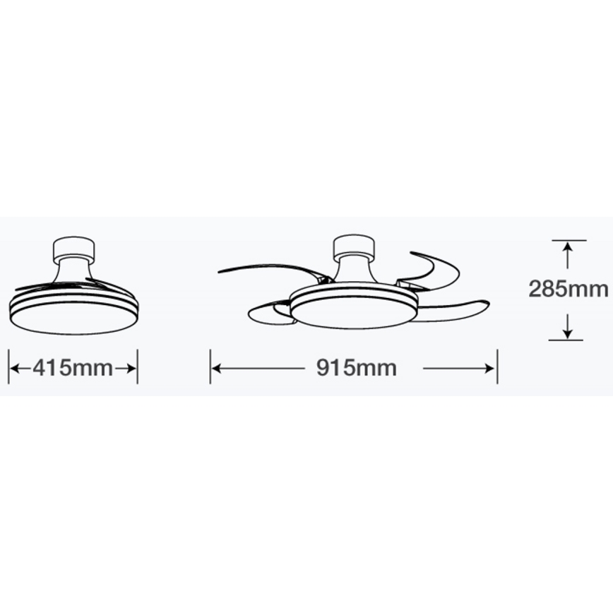 FANAWAY 210664 - Ventoinha de teto LED com regulação ORBIT LED/25W/230V bege/branco + controlo remoto