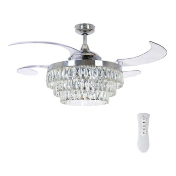 FANAWAY 212923 - Ventoinha de teto LED VEIL 6xE14/4,5W/230V cromado brilhante + comando