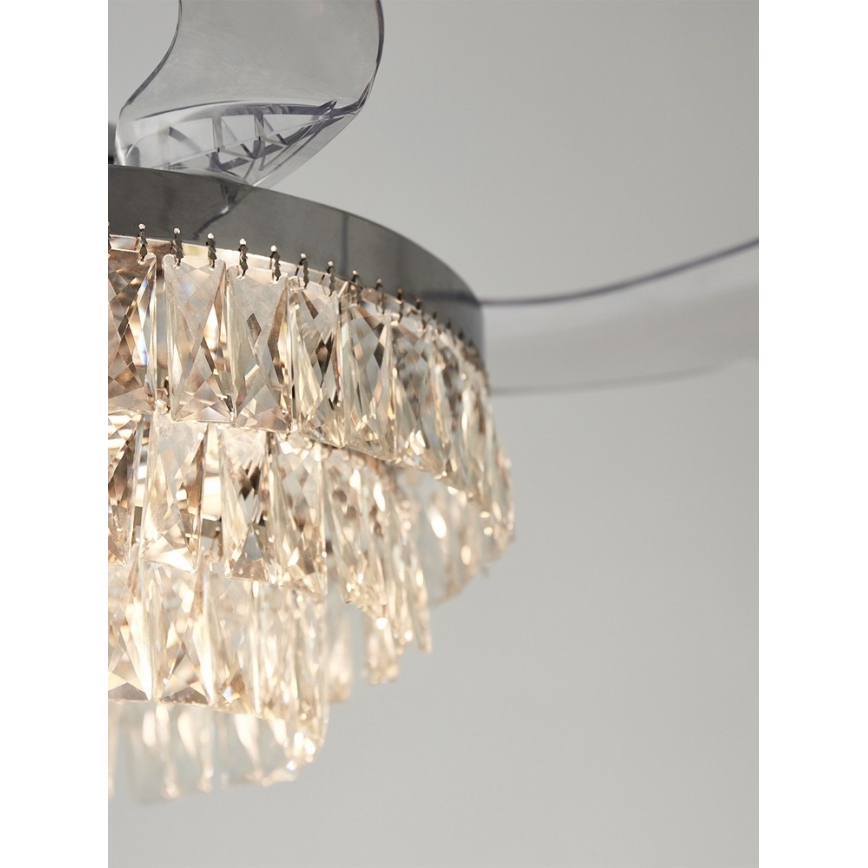 FANAWAY 212923 - Ventoinha de teto LED VEIL 6xE14/4,5W/230V cromado brilhante + comando