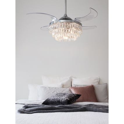 FANAWAY 212923 - Ventoinha de teto LED VEIL 6xE14/4,5W/230V cromado brilhante + comando