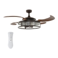 FANAWAY 212925 - Ventoinha de teto LED CLASSIC 3xE27/4W/230V castanho + comando