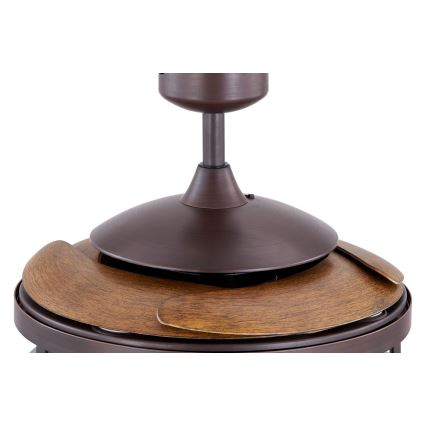FANAWAY 212925 - Ventoinha de teto LED CLASSIC 3xE27/4W/230V castanho + comando