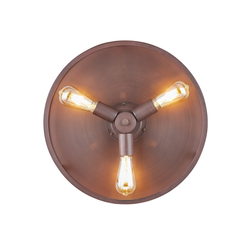 FANAWAY 212925 - Ventoinha de teto LED CLASSIC 3xE27/4W/230V castanho + comando