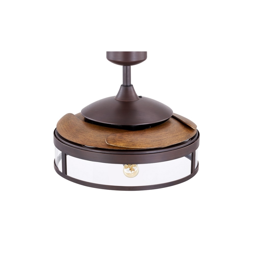 FANAWAY 212925 - Ventoinha de teto LED CLASSIC 3xE27/4W/230V castanho + comando