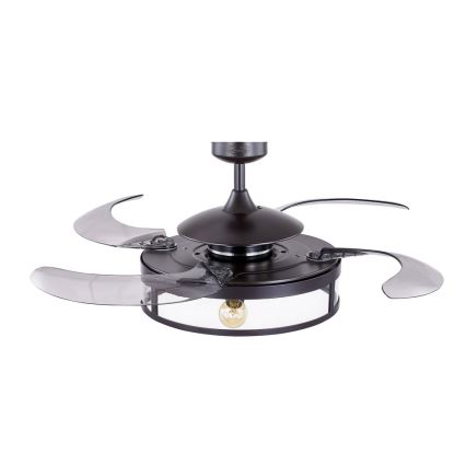 FANAWAY 212927 - Ventoinha de teto LED CLASSIC 3xE27/4W/230V preto + comando