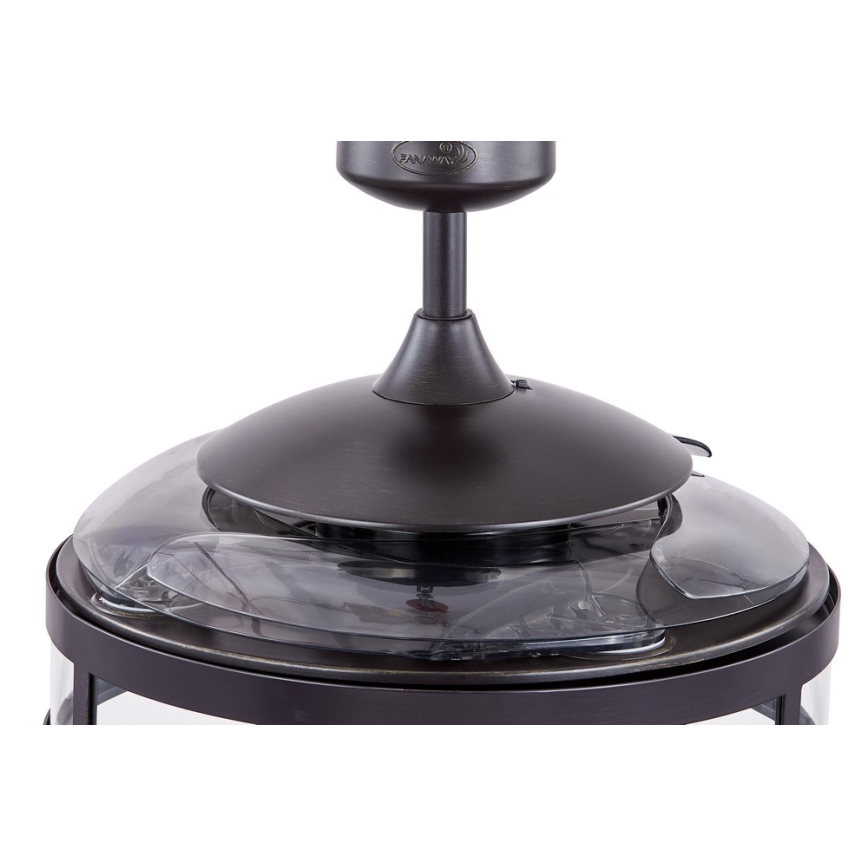 FANAWAY 212927 - Ventoinha de teto LED CLASSIC 3xE27/4W/230V preto + comando