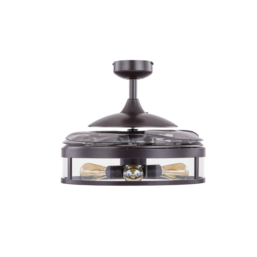FANAWAY 212927 - Ventoinha de teto LED CLASSIC 3xE27/4W/230V preto + comando