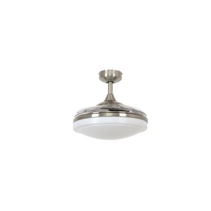 FANAWAY 212982 - Ventoinha de teto EVORA 2xE27/20W/230V cromado brilhante + comando