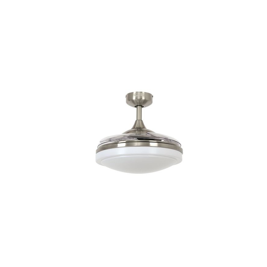 FANAWAY 212982 - Ventoinha de teto EVORA 2xE27/20W/230V cromado brilhante + comando
