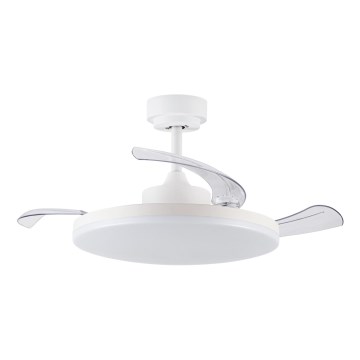 FANAWAY 21612949 - Ventoinha de teto LED com regulação STROLL LED/30W/230V 2700/3500/5000K diâmetro 106 cm branco/transparente + comando