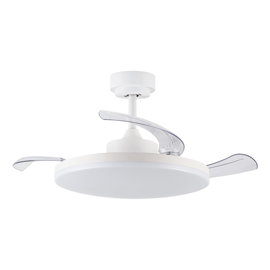 FANAWAY 21612949 - Ventoinha de teto LED com regulação STROLL LED/30W/230V 2700/3500/5000K diâmetro 106 cm branco/transparente + comando