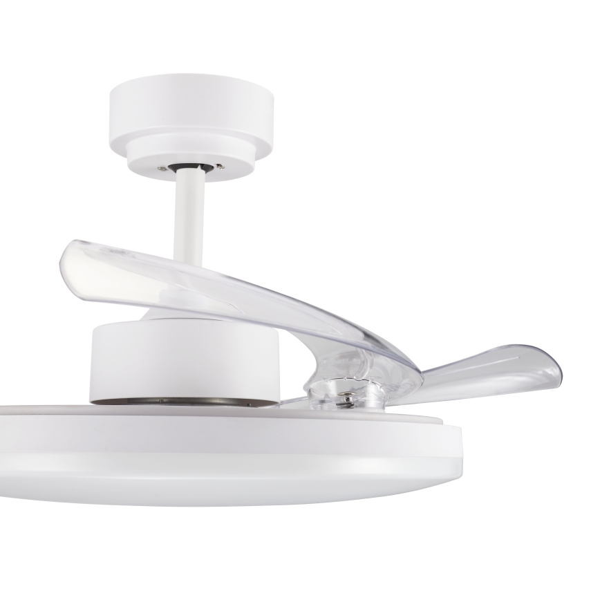 FANAWAY 21612949 - Ventoinha de teto LED com regulação STROLL LED/30W/230V 2700/3500/5000K diâmetro 106 cm branco/transparente + comando
