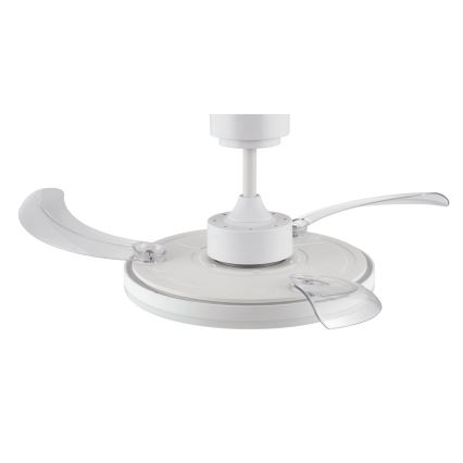 FANAWAY 21612949 - Ventoinha de teto LED com regulação STROLL LED/30W/230V 2700/3500/5000K diâmetro 106 cm branco/transparente + comando