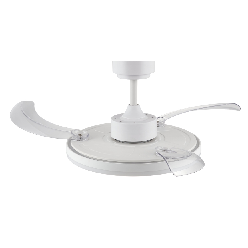 FANAWAY 21612949 - Ventoinha de teto LED com regulação STROLL LED/30W/230V 2700/3500/5000K diâmetro 106 cm branco/transparente + comando