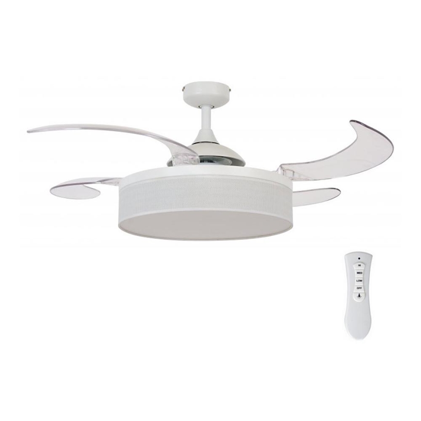 FANAWAY 511030 - Ventoinha de teto LED FRASER 3xE27/20W/230V branco + controlo remoto