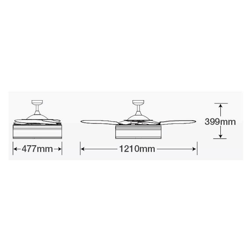 FANAWAY 511030 - Ventoinha de teto LED FRASER 3xE27/20W/230V branco + controlo remoto