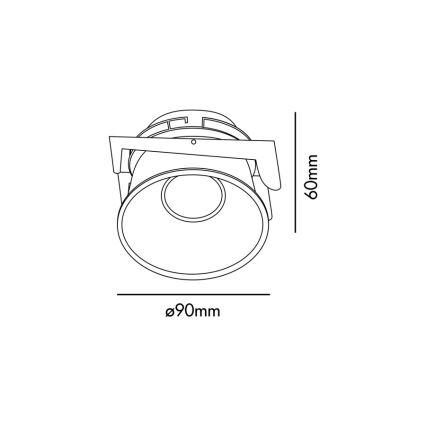 FARO 02100501 - Luz embutida FRESH 1xGU10/50W/230V