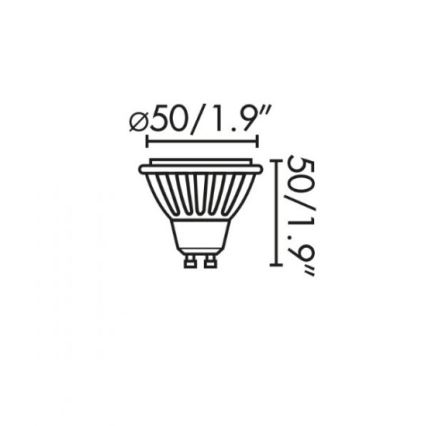 Faro 17316 - Lâmpada LED GU10/8W/230V 2700K