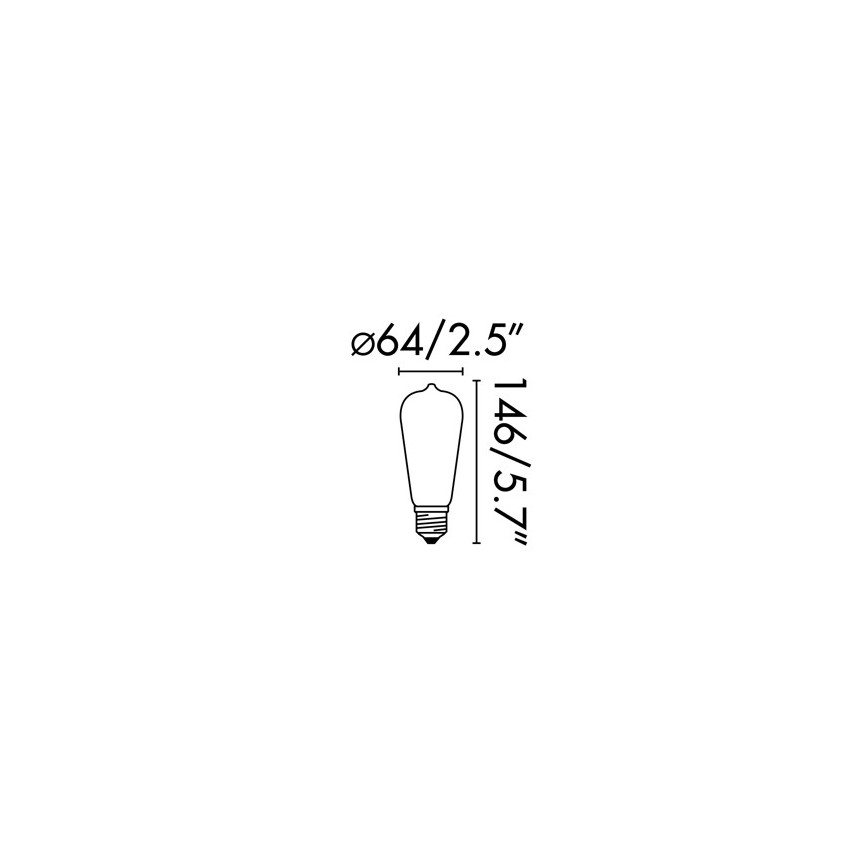 FARO 17428 - Lâmpada LED FILAMENT E27/4W/230V 2200K