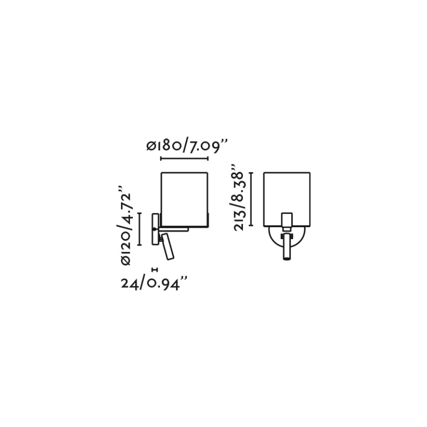 FARO 20053 - Candeeiro de parede LED NILA 1xE27/15W/230V + LED/3W creme/preto