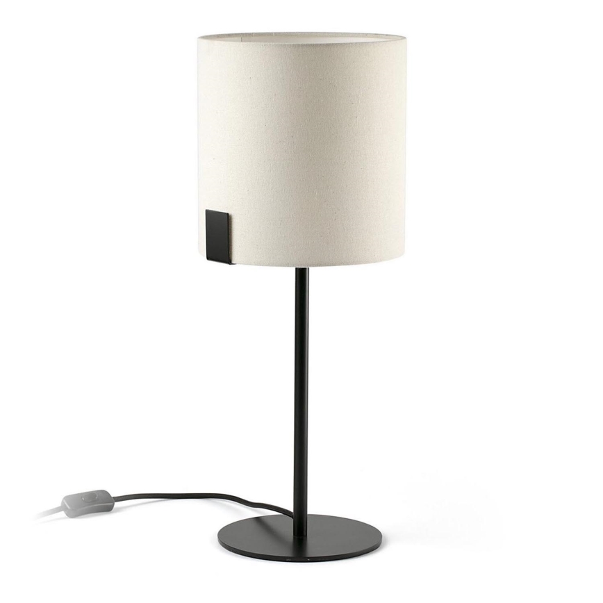 FARO 20054 - Candeeiro de mesa NILA 1xE27/15W/230V creme/preto