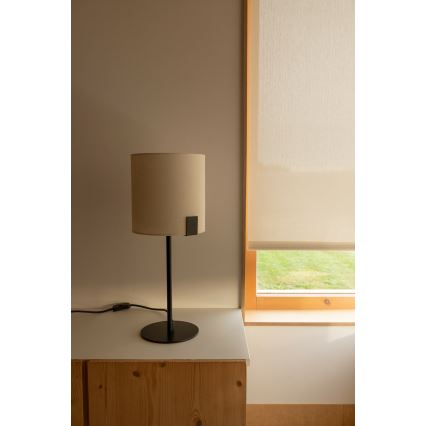FARO 20054 - Candeeiro de mesa NILA 1xE27/15W/230V creme/preto