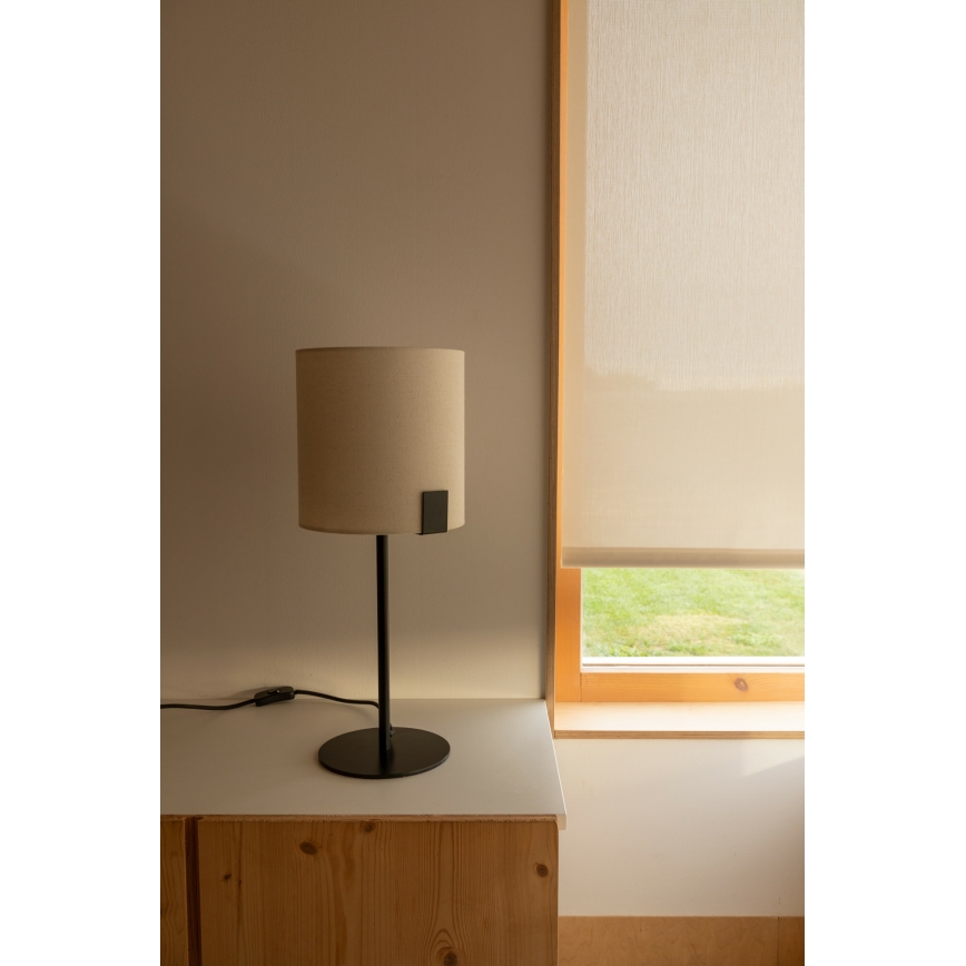 FARO 20054 - Candeeiro de mesa NILA 1xE27/15W/230V creme/preto