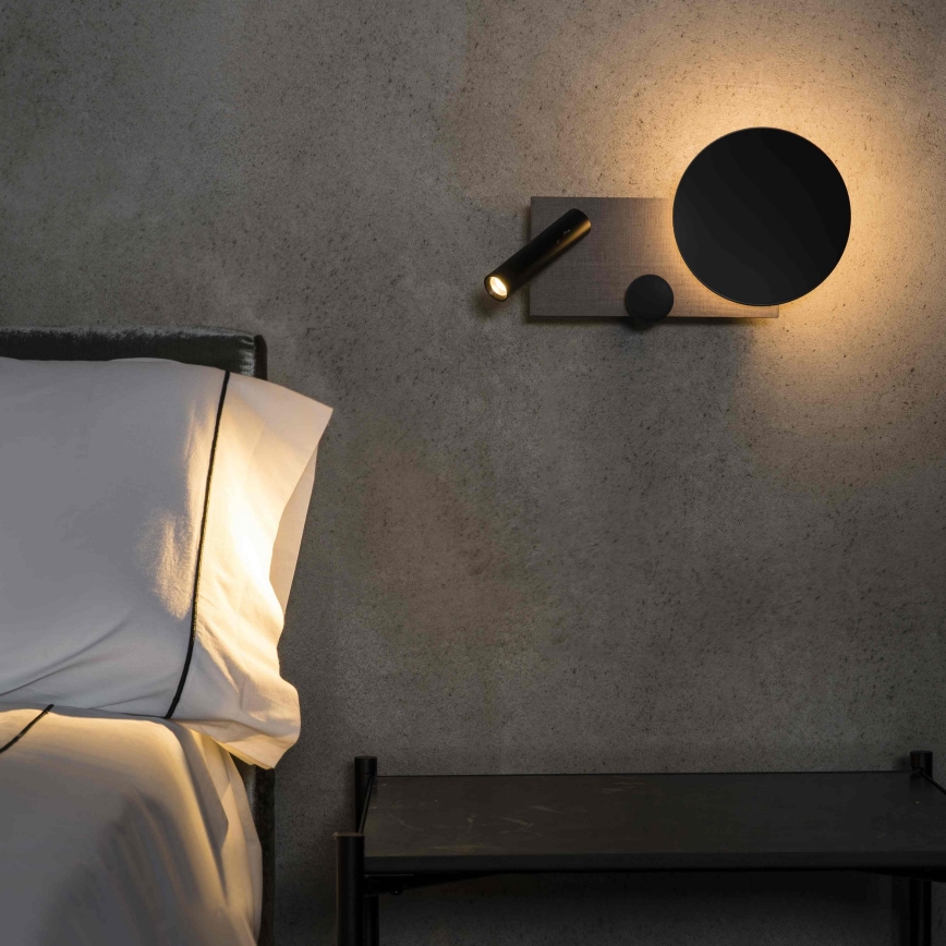 FARO 20065 - LED Candeeiro pequeno de parede com regulação KLEE LED/10W/230V + LED/3W direita