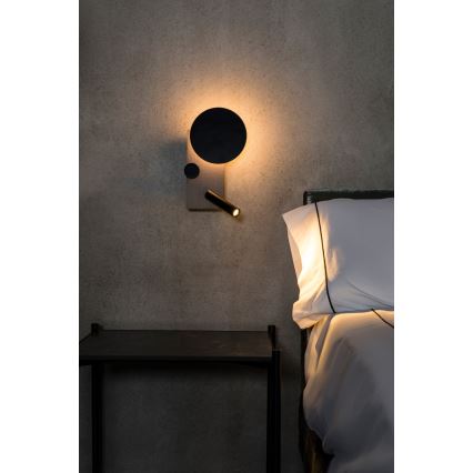 FARO 20066 - Candeeiro de parede pequeno LED regulável KLEE LED/10W/230V + LED/3W à esquerda