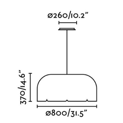 Faro 20104 - Candeeiro suspenso LED MUTE LED/24W/230V diâmetro 80 cm 4000K