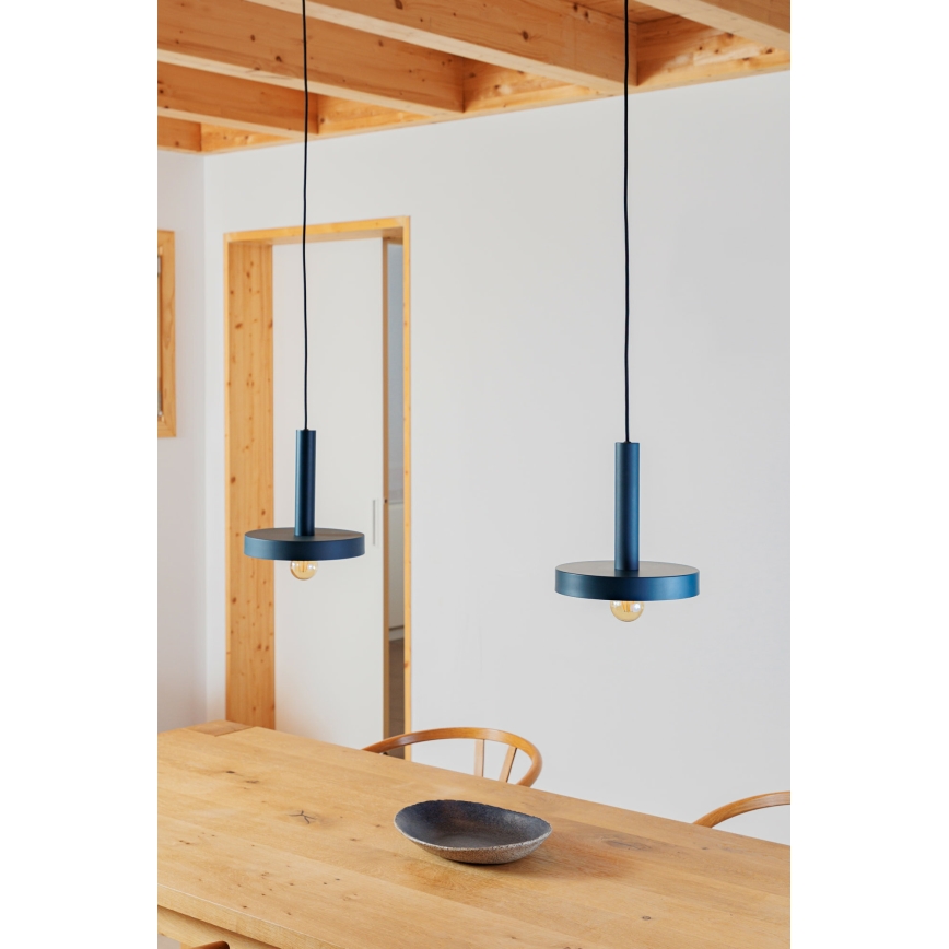 FARO 20169 - Candeeiro suspenso WHIZ 1xE27/15W/230V azul