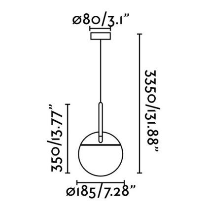 FARO 28210 - Candelabro suspenso MINE 1xE27/40W/230V