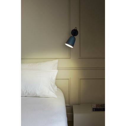FARO 28274 - Candeeiro de parede STUDIO 1xE14/8W/230V azul/preto