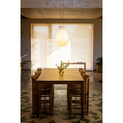 FARO 28300 - Candeeiro suspenso ISABELLE 1xE27/15W/230V diâmetro 31 cm branco