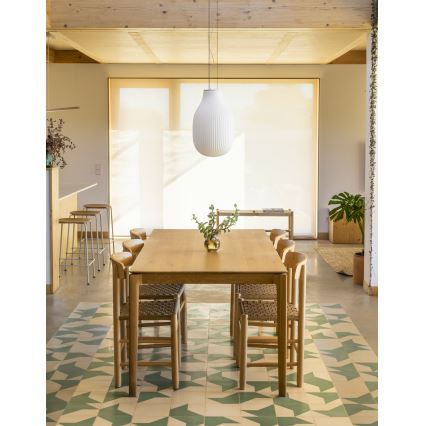 FARO 28300 - Candeeiro suspenso ISABELLE 1xE27/15W/230V diâmetro 31 cm branco