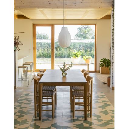 FARO 28300 - Candeeiro suspenso ISABELLE 1xE27/15W/230V diâmetro 31 cm branco