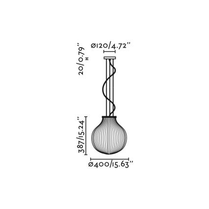 FARO 28301 - Candeeiro suspenso ISABELLE 1xE27/15W/230V diâmetro 40 cm branco