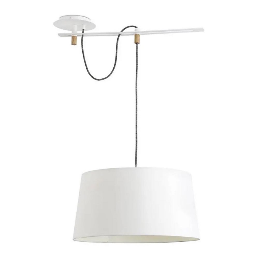 FARO 28394 - Candelabro suspenso FUSTA 1xE27/20W/230V branco
