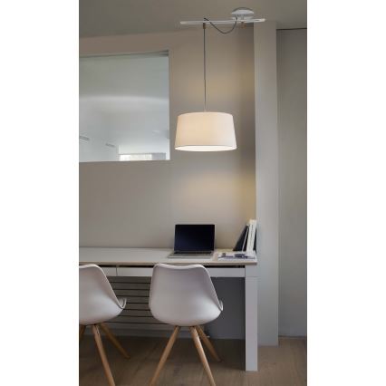 FARO 28394 - Candelabro suspenso FUSTA 1xE27/20W/230V branco