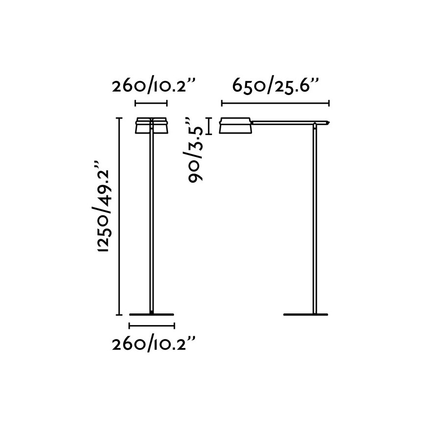 FARO 29569 - Candeeiro de chão LED com regulação através de toque LOOP LED/6W/230V