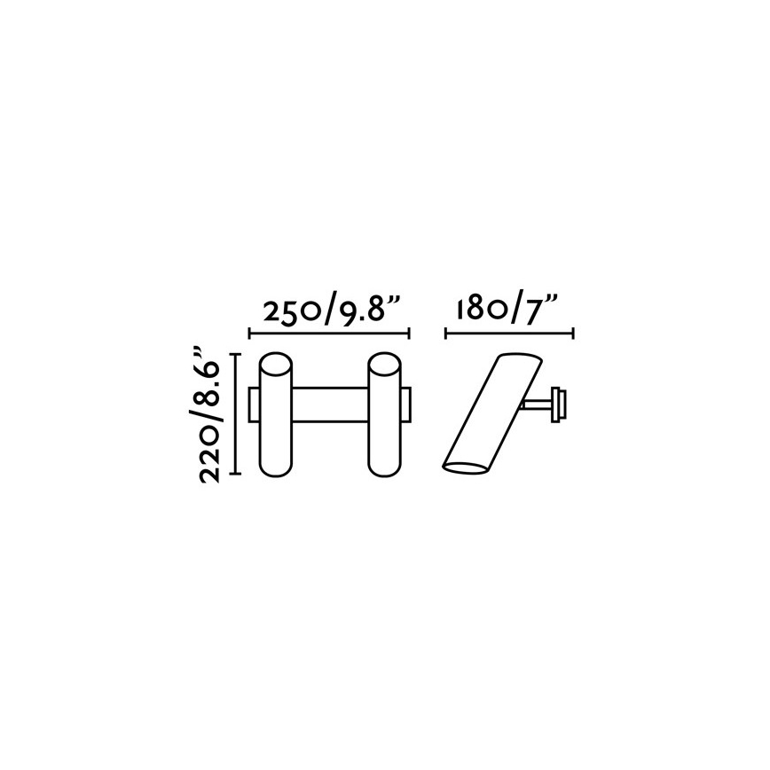 FARO 29876 - Foco de parede LINK 2xGU10/11W/230V preto