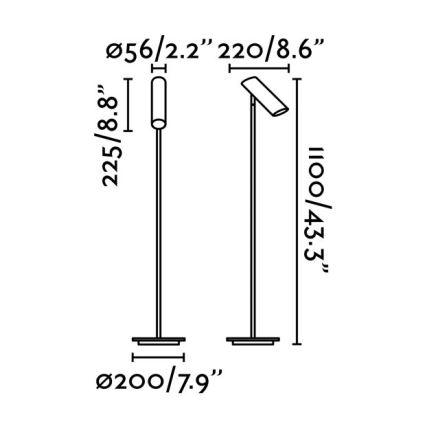 FARO 29883 - Candeeiro de chão LINK 1xGU10/11W/230V branco
