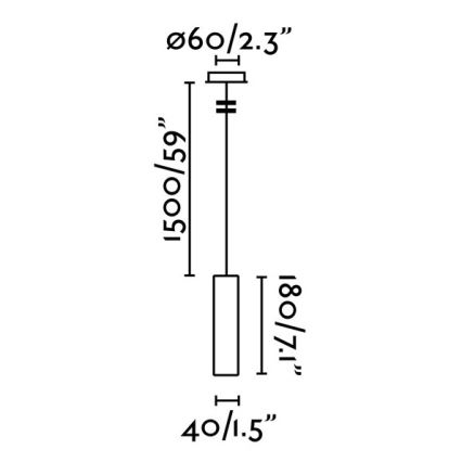 FARO 29895 - Candelabro suspenso LED ORA LED/4W/230V preto