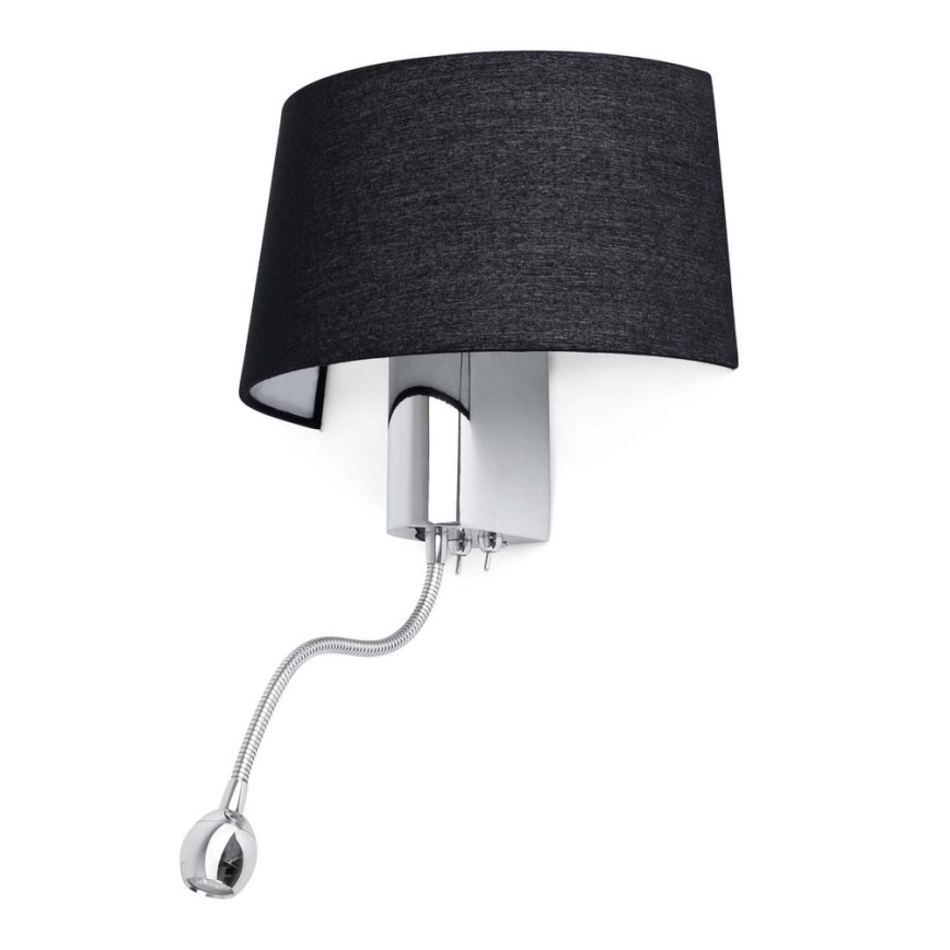FARO 29946 - Luz de parede LED HOTEL 1xE27/15W/230V + LED/1W